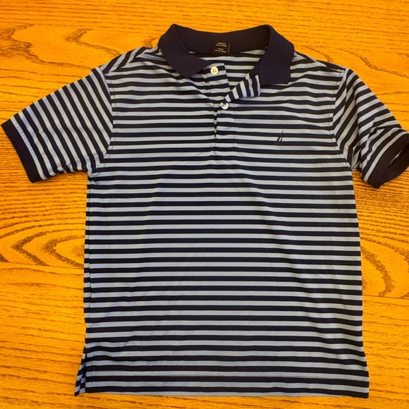 Nautica Other - Nautica Boys Polo Golf Shirt Size 8 Blue Striped Performance